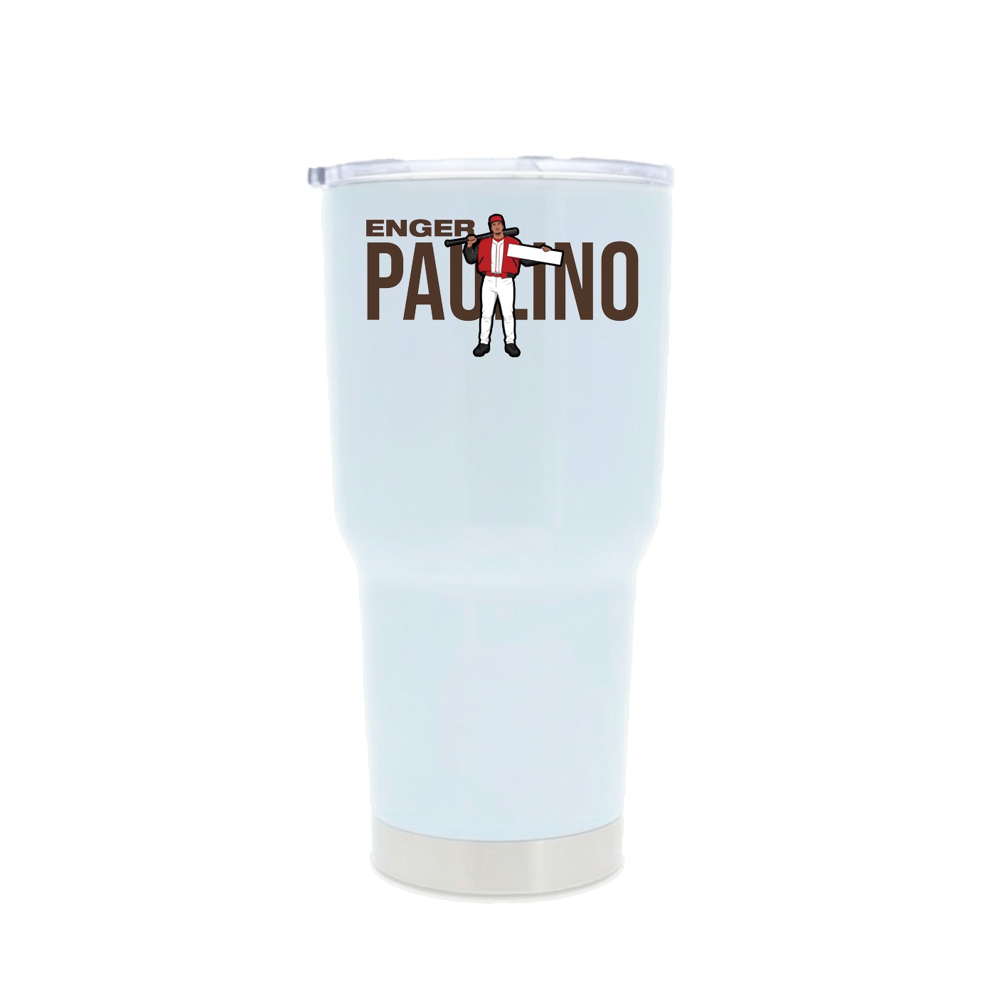 30oz Stainless Steel Tumbler — Player Name in White