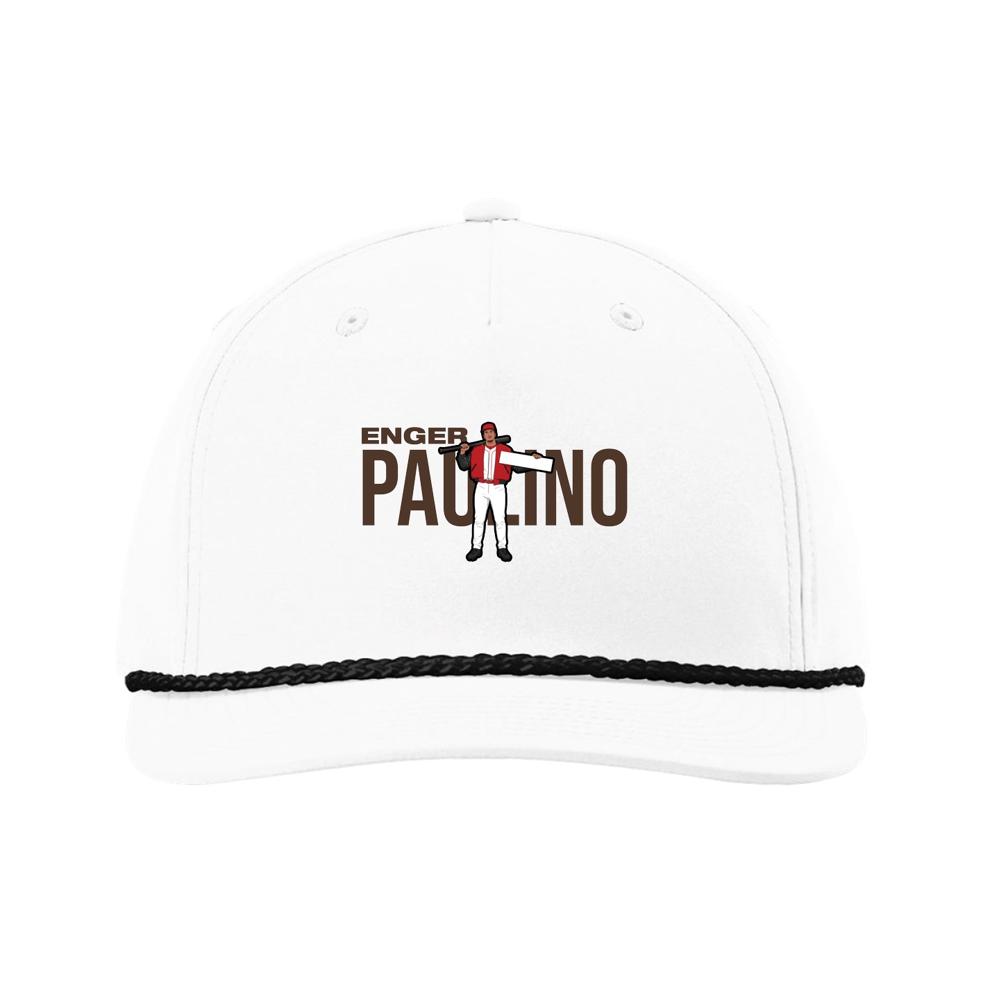 Five-Panel Classic Rope Cap — Player Name in White
