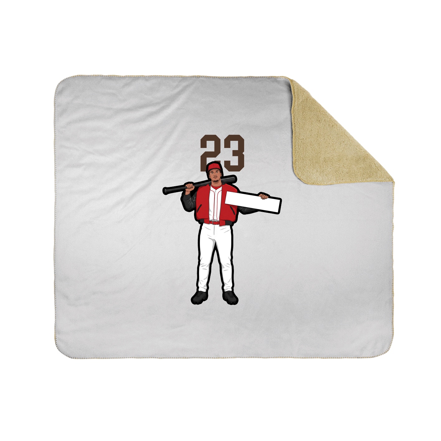 Throw Blanket — Number Top in White
