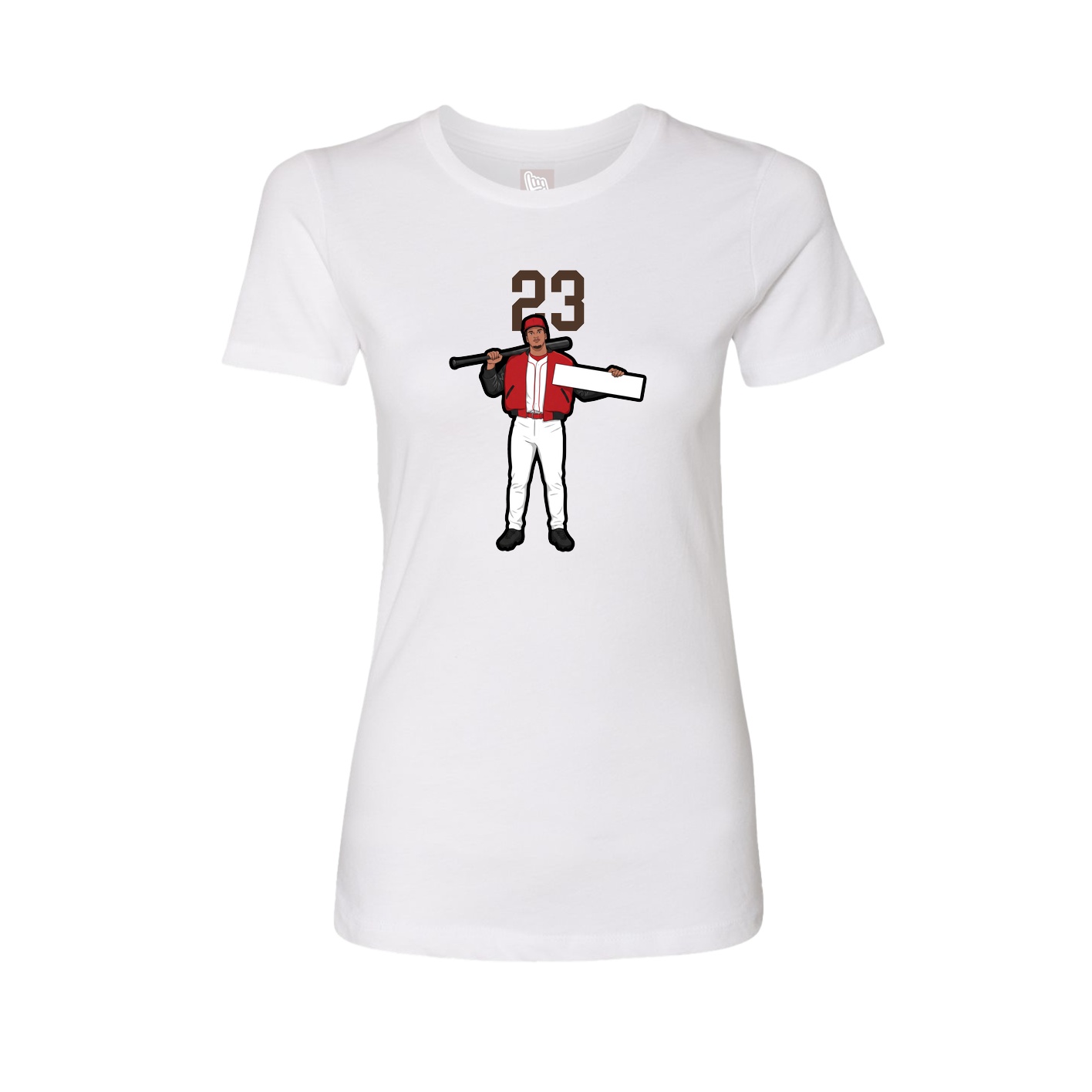 Womens Tee — Number Top in White