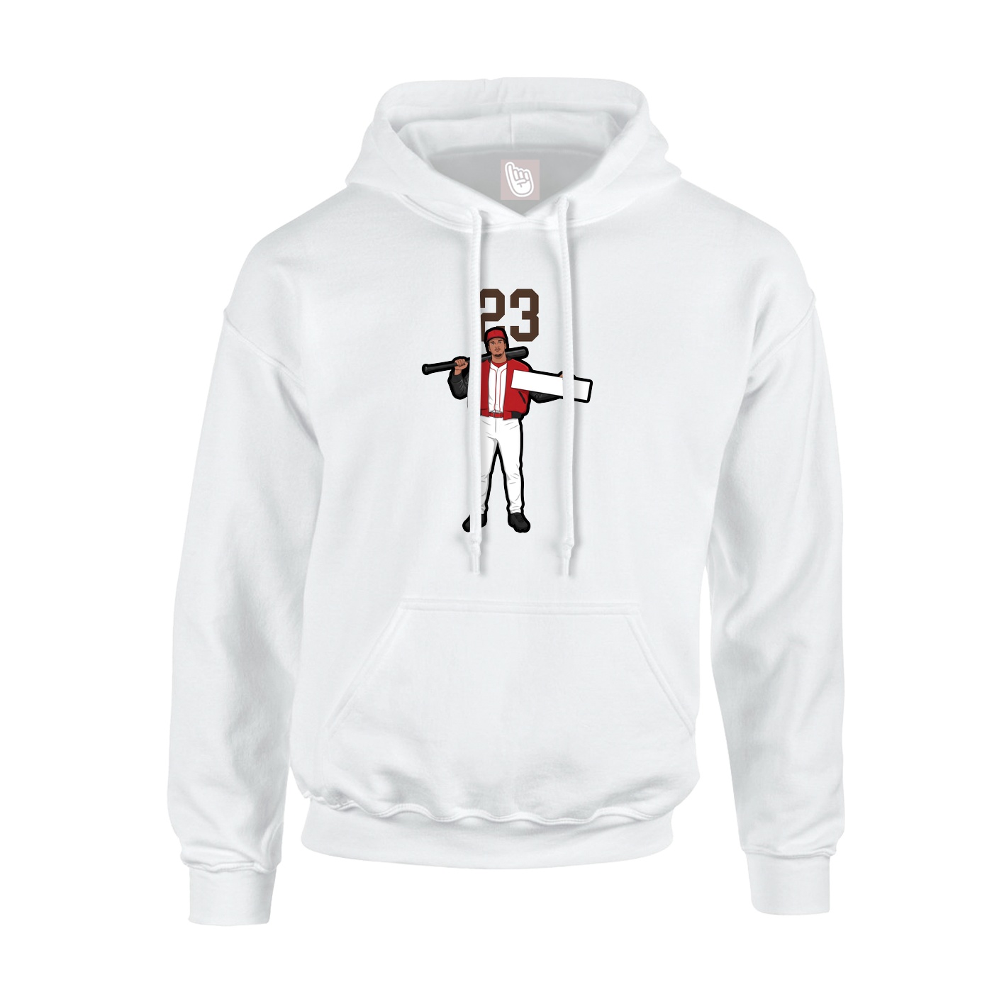 Hoodie — Number Top in White
