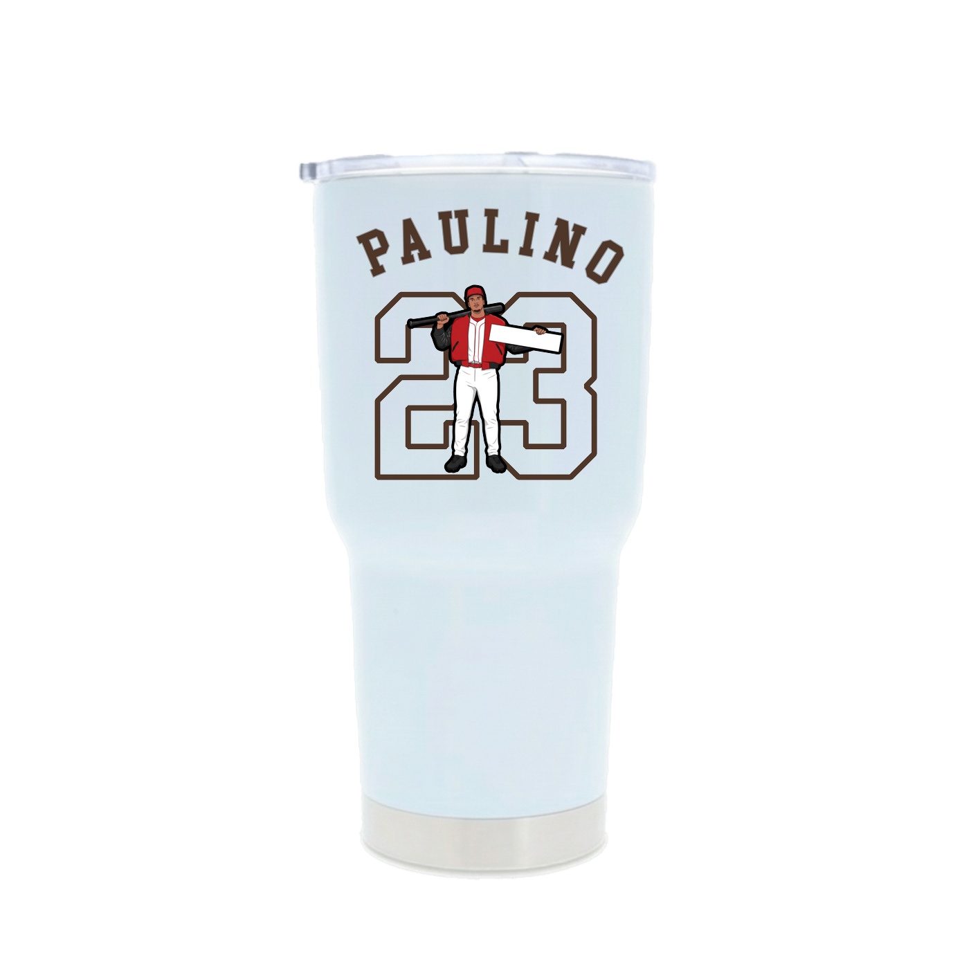 30oz Stainless Steel Tumbler — Shirsey Arch in White