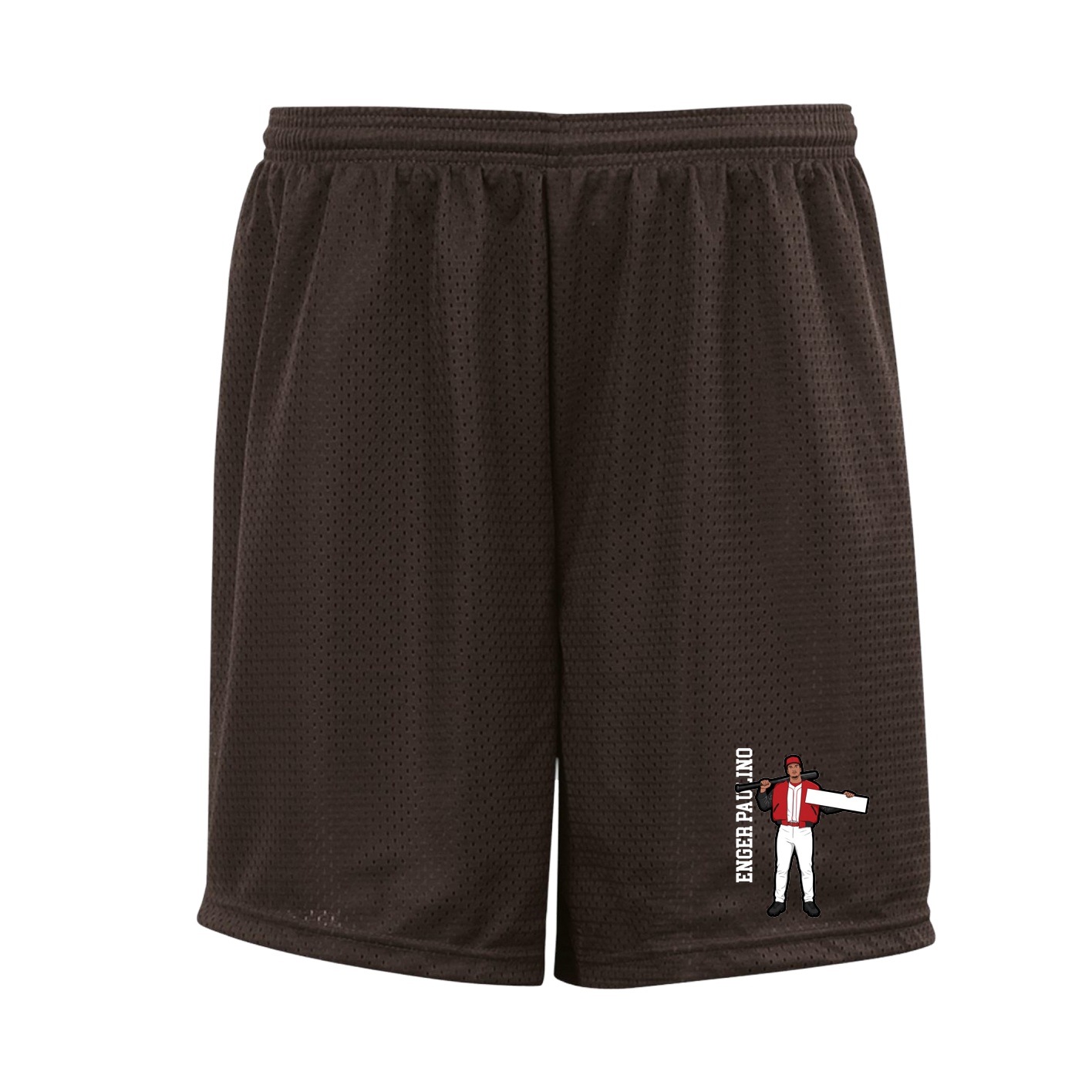 Shorts — Name Vertical in Brown