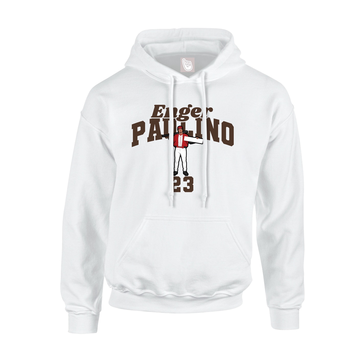 Youth Hoodie — Signature Arch in White