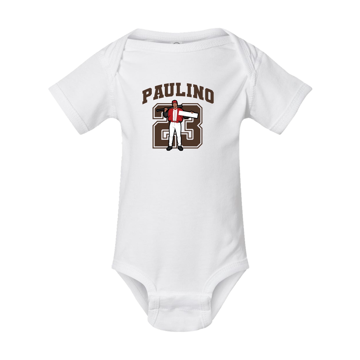 Baby Onesie — Number in White