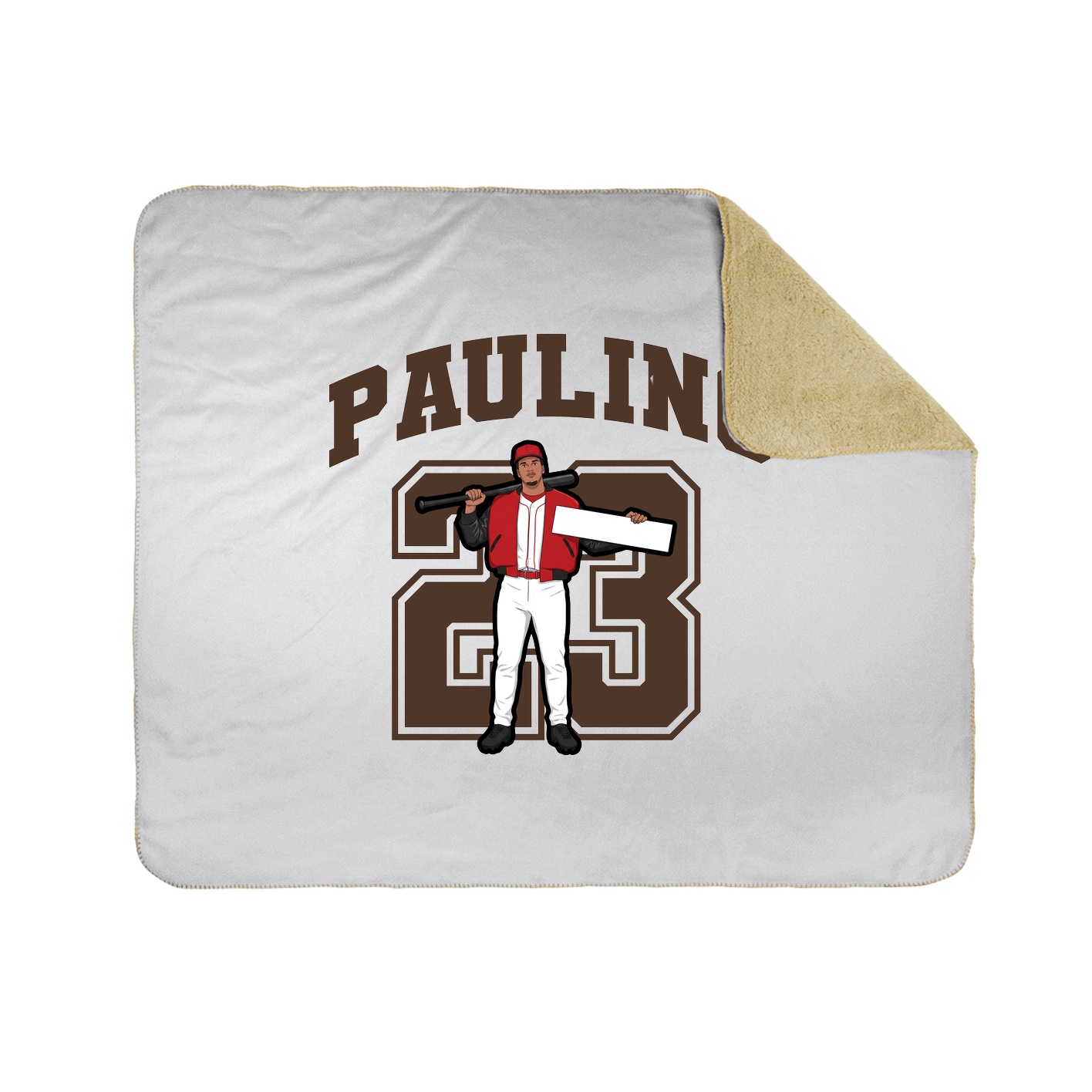 Throw Blanket — Number in White