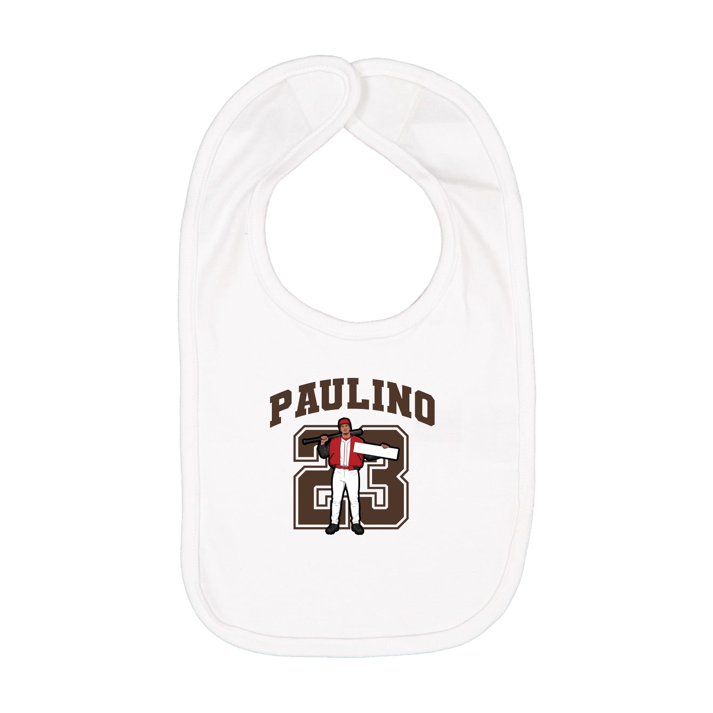 Infant Bib — Number in White