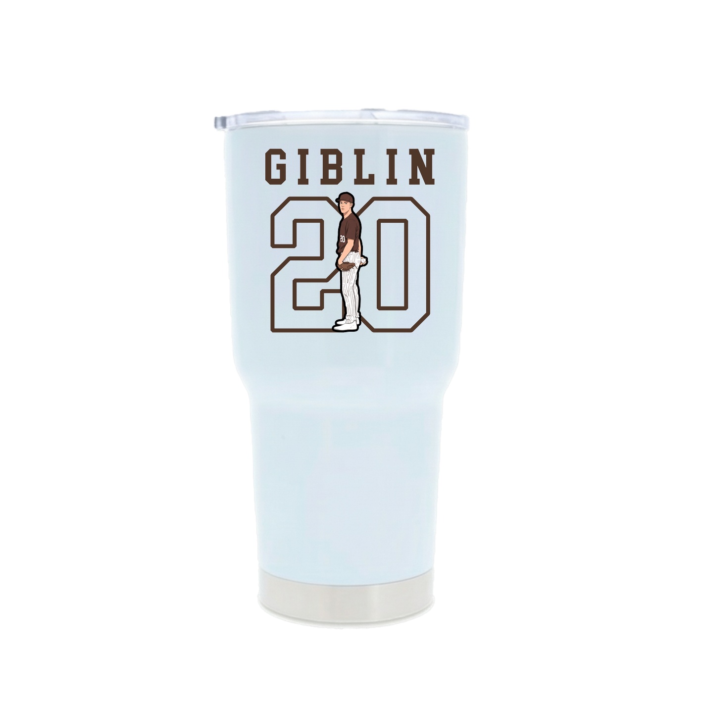 30oz Stainless Steel Tumbler — Shirsey in White
