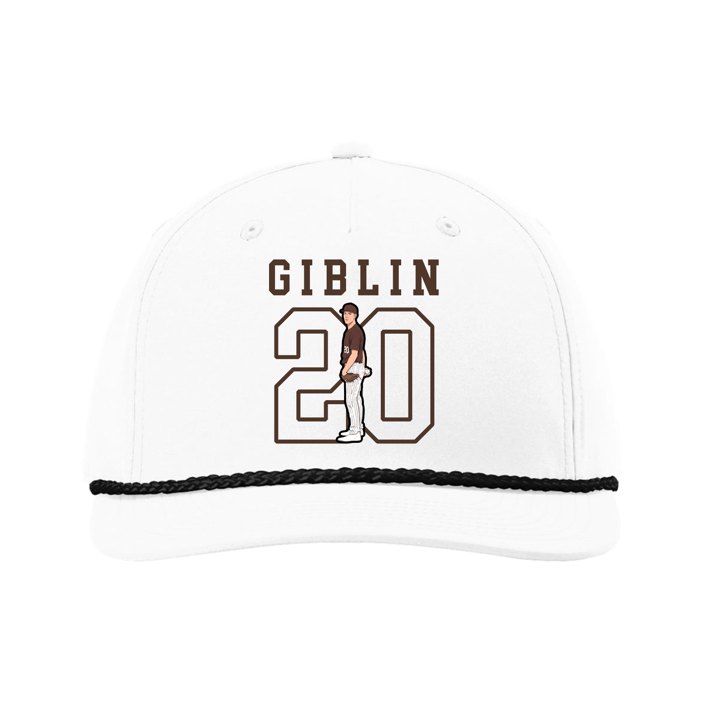 Five-Panel Classic Rope Cap — Shirsey in White