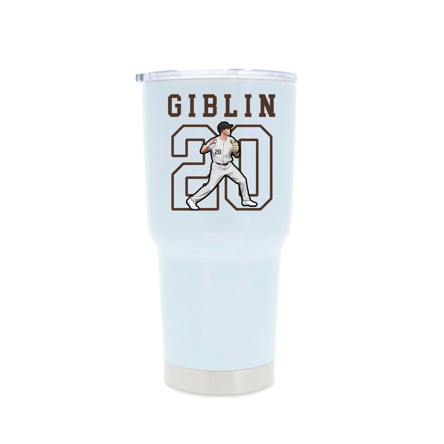 30oz Stainless Steel Tumbler — Shirsey in White