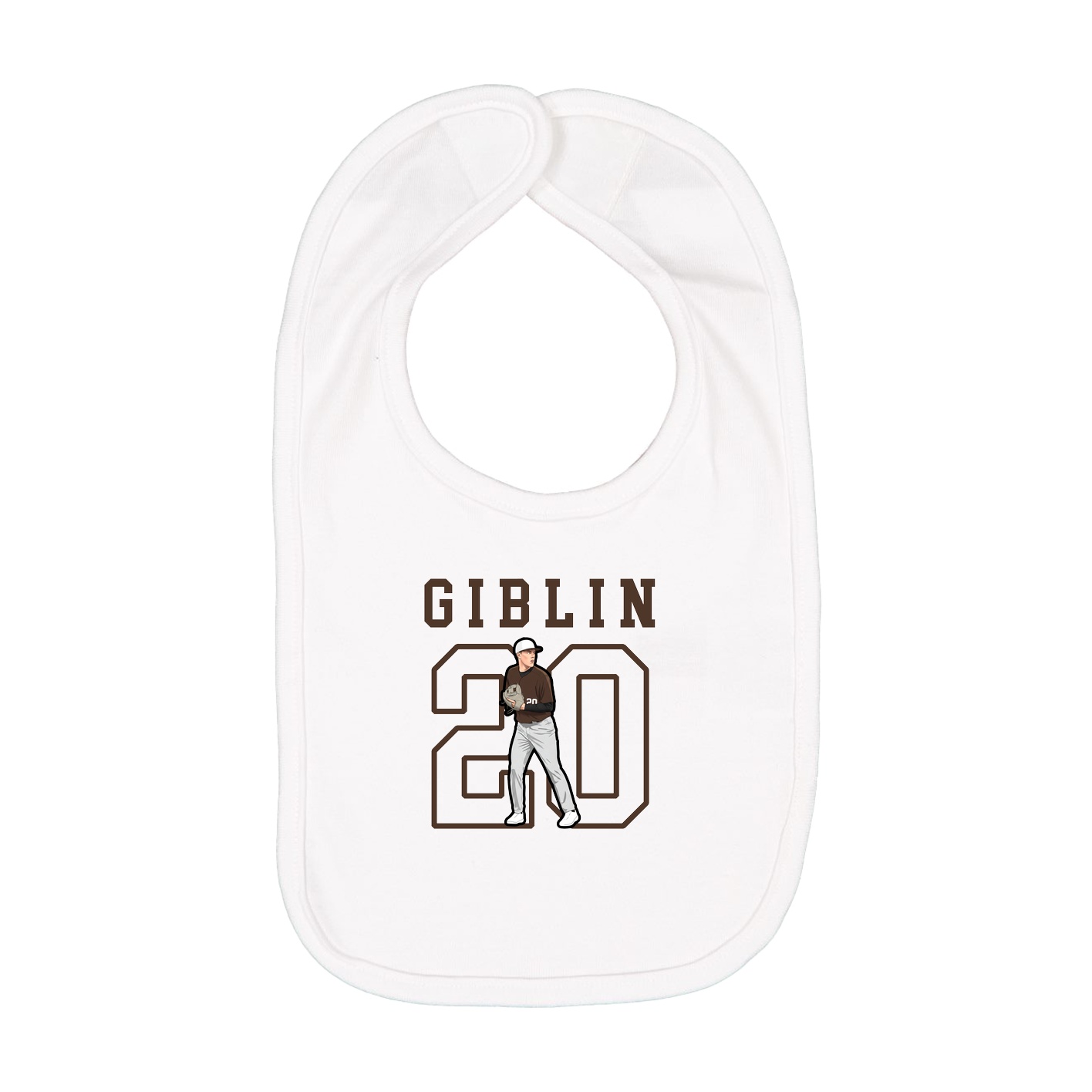 Infant Bib — Shirsey in White