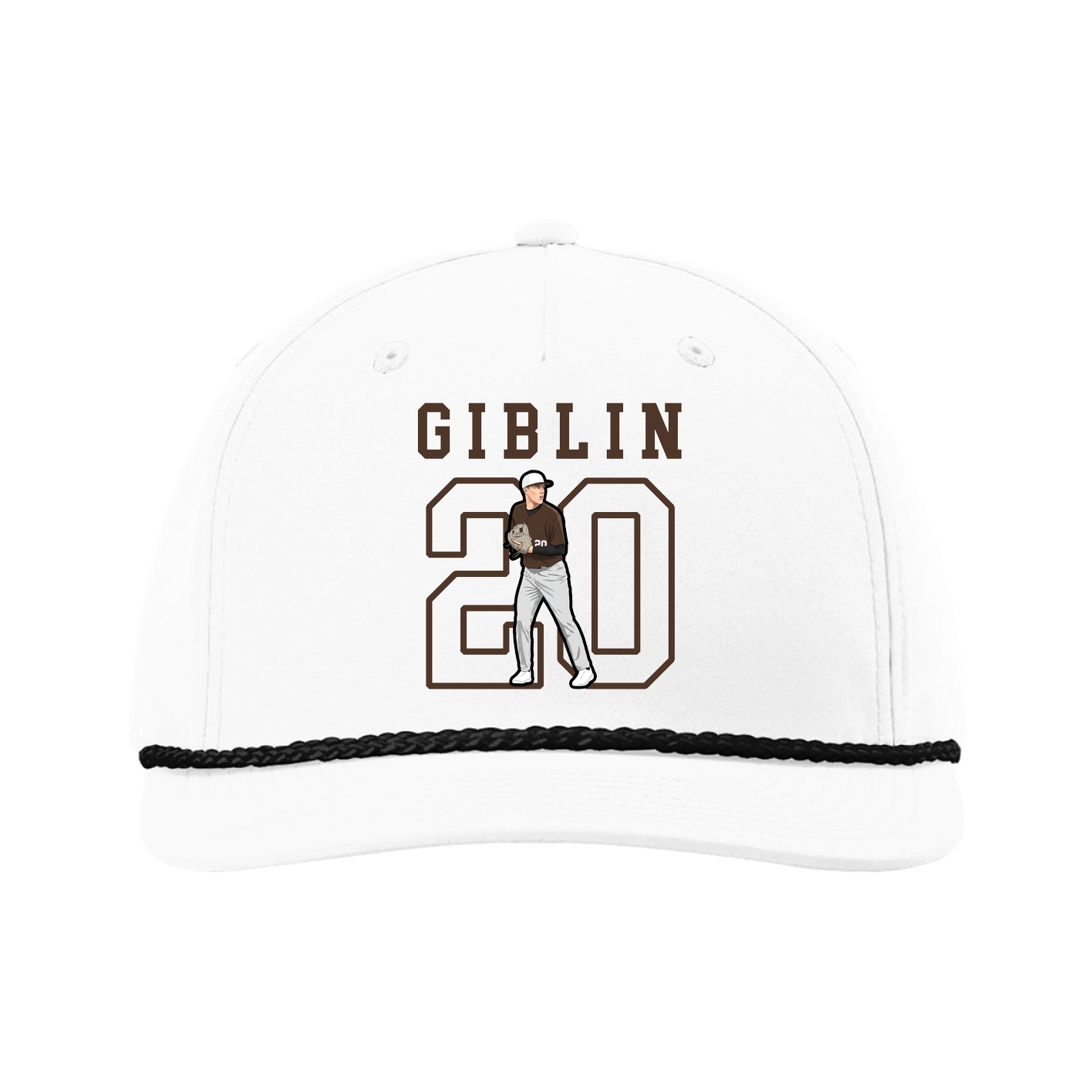 Five-Panel Classic Rope Cap — Shirsey in White