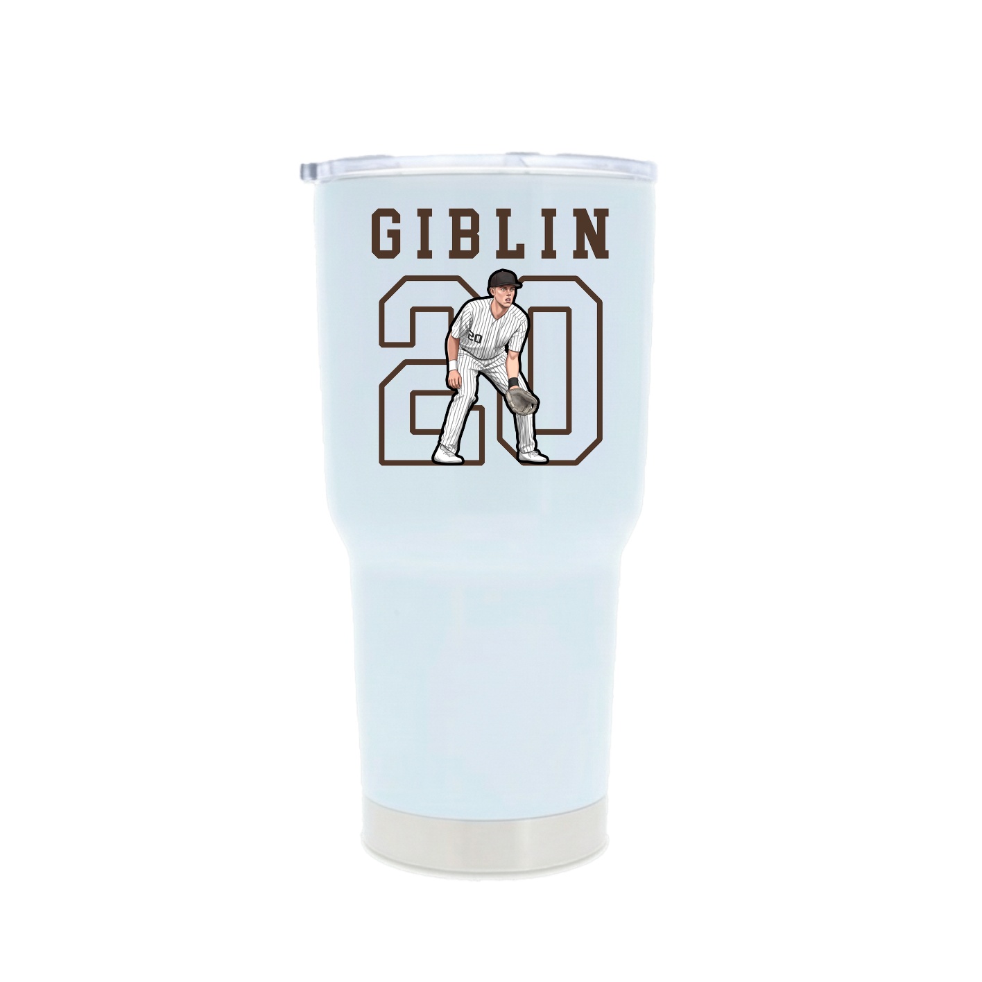 30oz Stainless Steel Tumbler — Shirsey in White