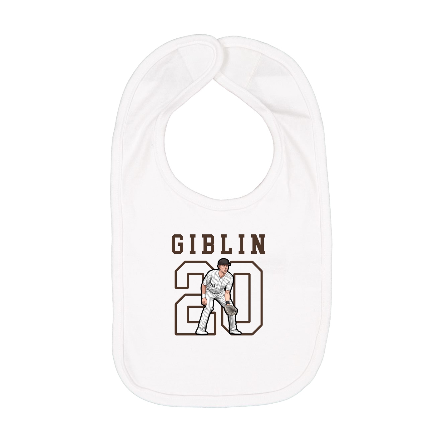 Infant Bib — Shirsey in White