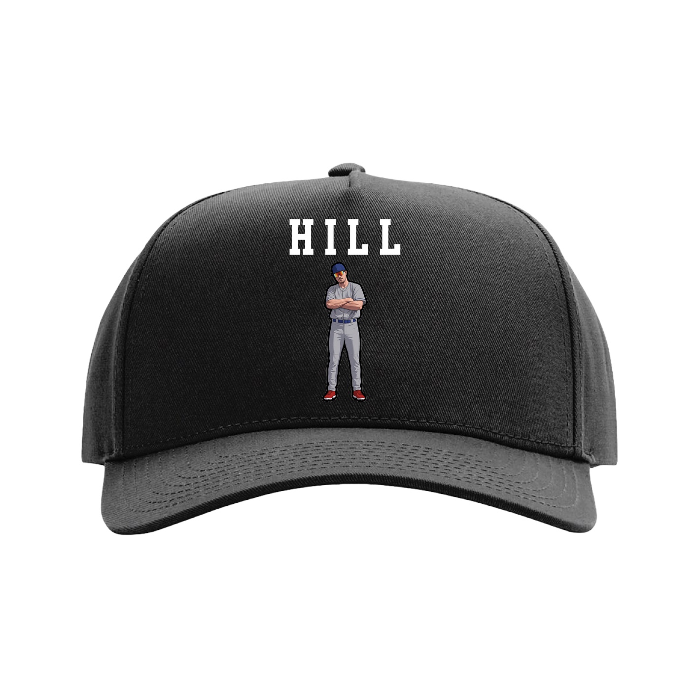 Full Fabric Five-Panel Champ Cap — Shirsey in Black