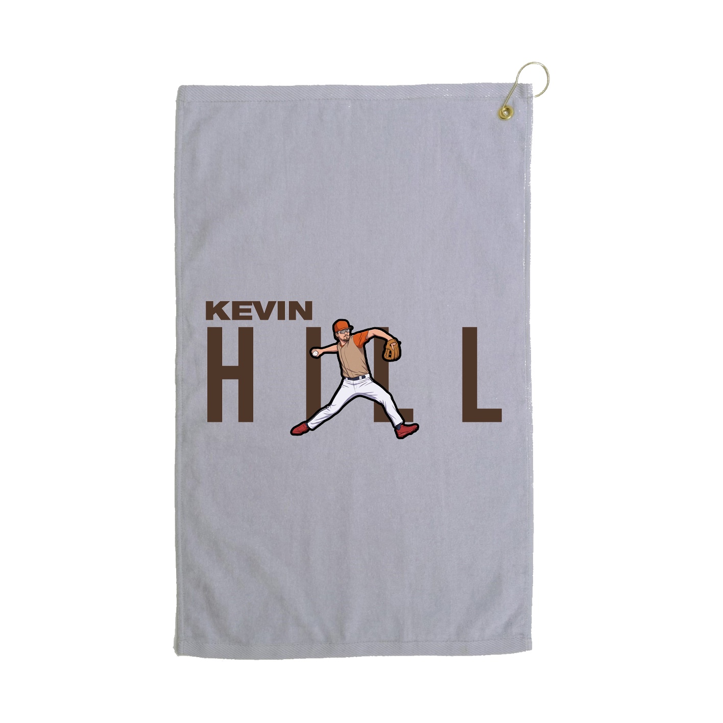 Golf Towel — Player Name in Grey