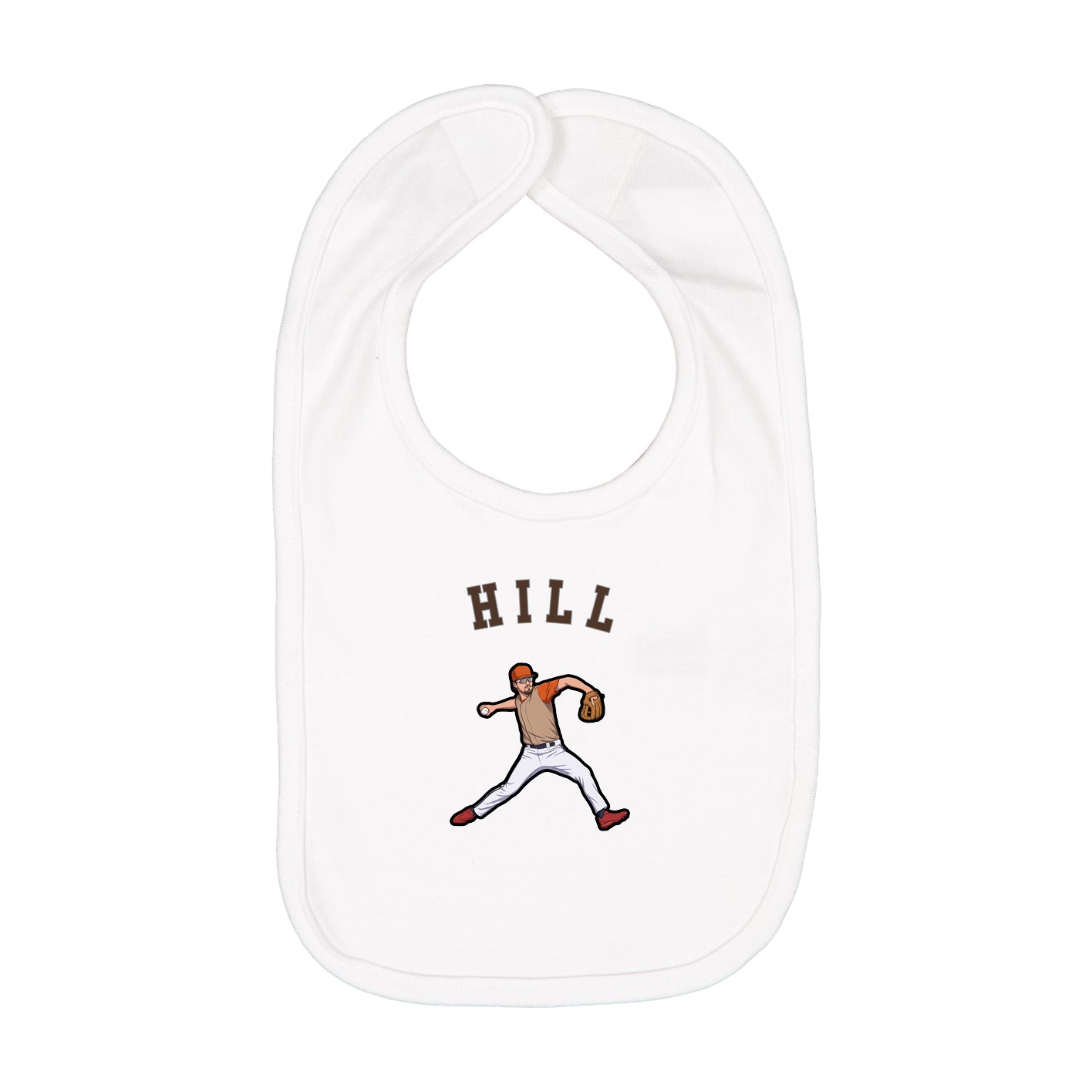Infant Bib — Shirsey Arch in White