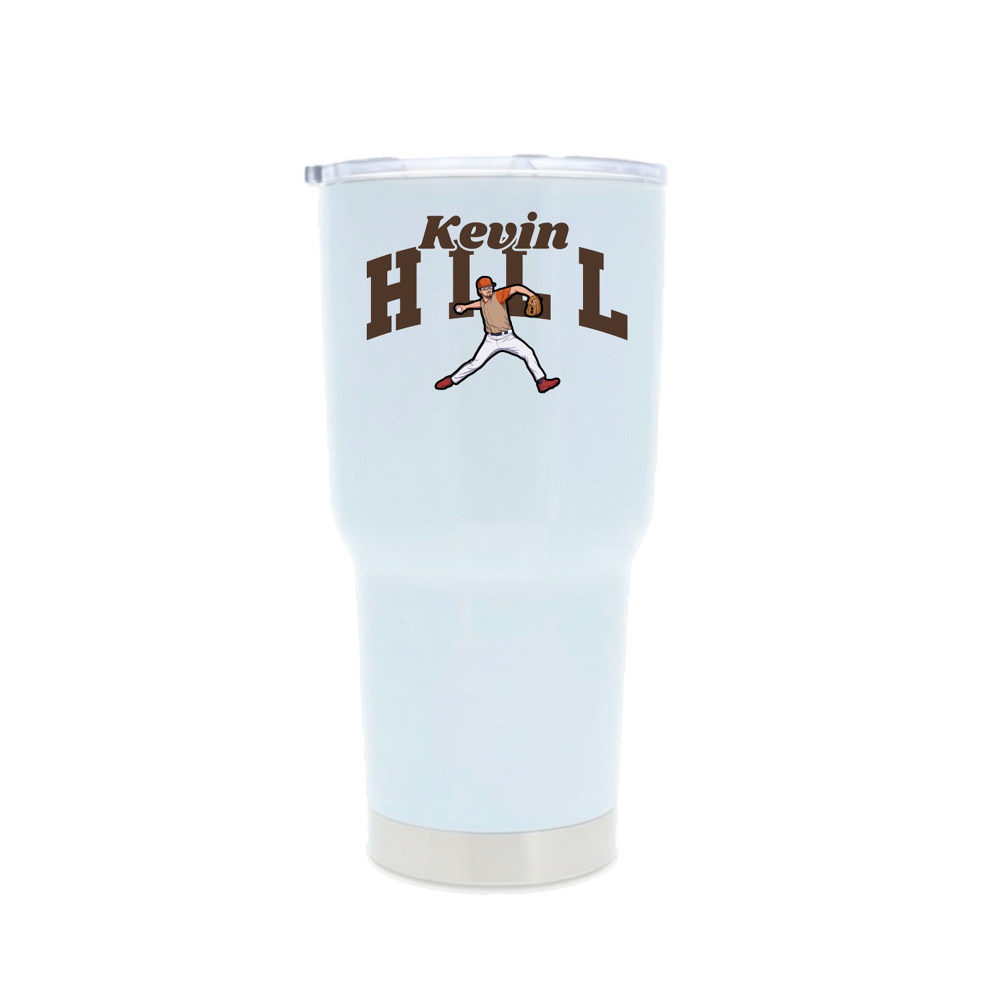 30oz Stainless Steel Tumbler — Signature Arch in White