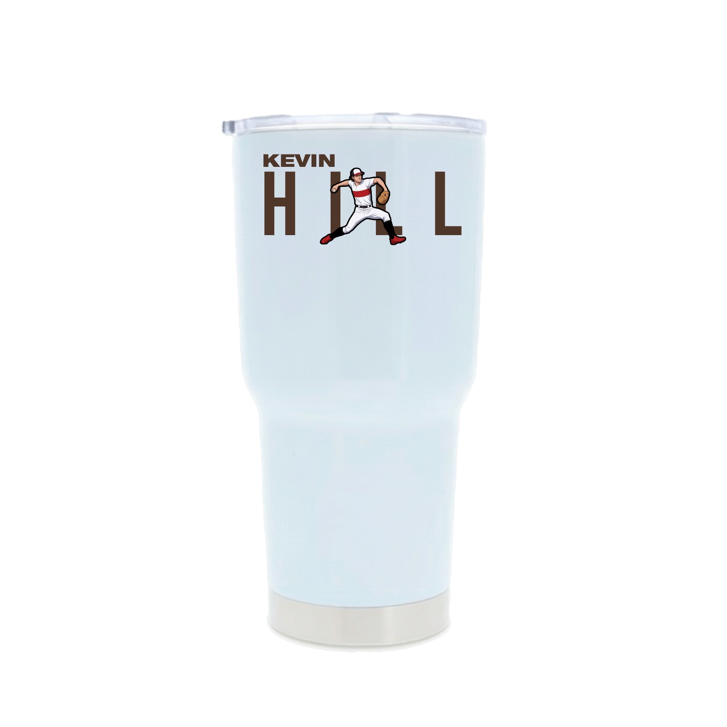 30oz Stainless Steel Tumbler — Player Name in White