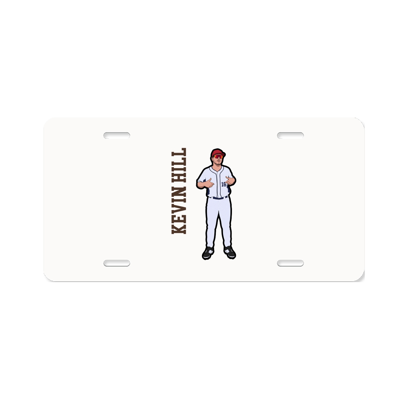 License Plate — Name Vertical in Classic