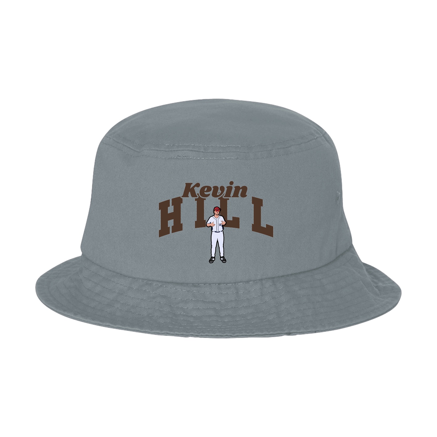 Bucket Cap — Signature Arch in Grey