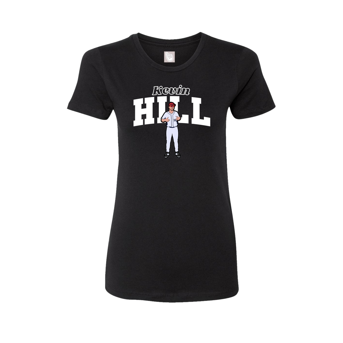 Fitted Women's Tee — Name Arch in Black