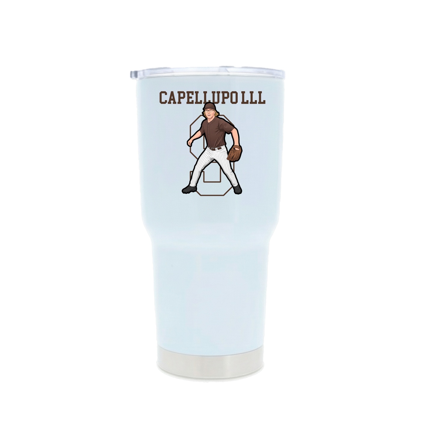 30oz Stainless Steel Tumbler — Shirsey in White