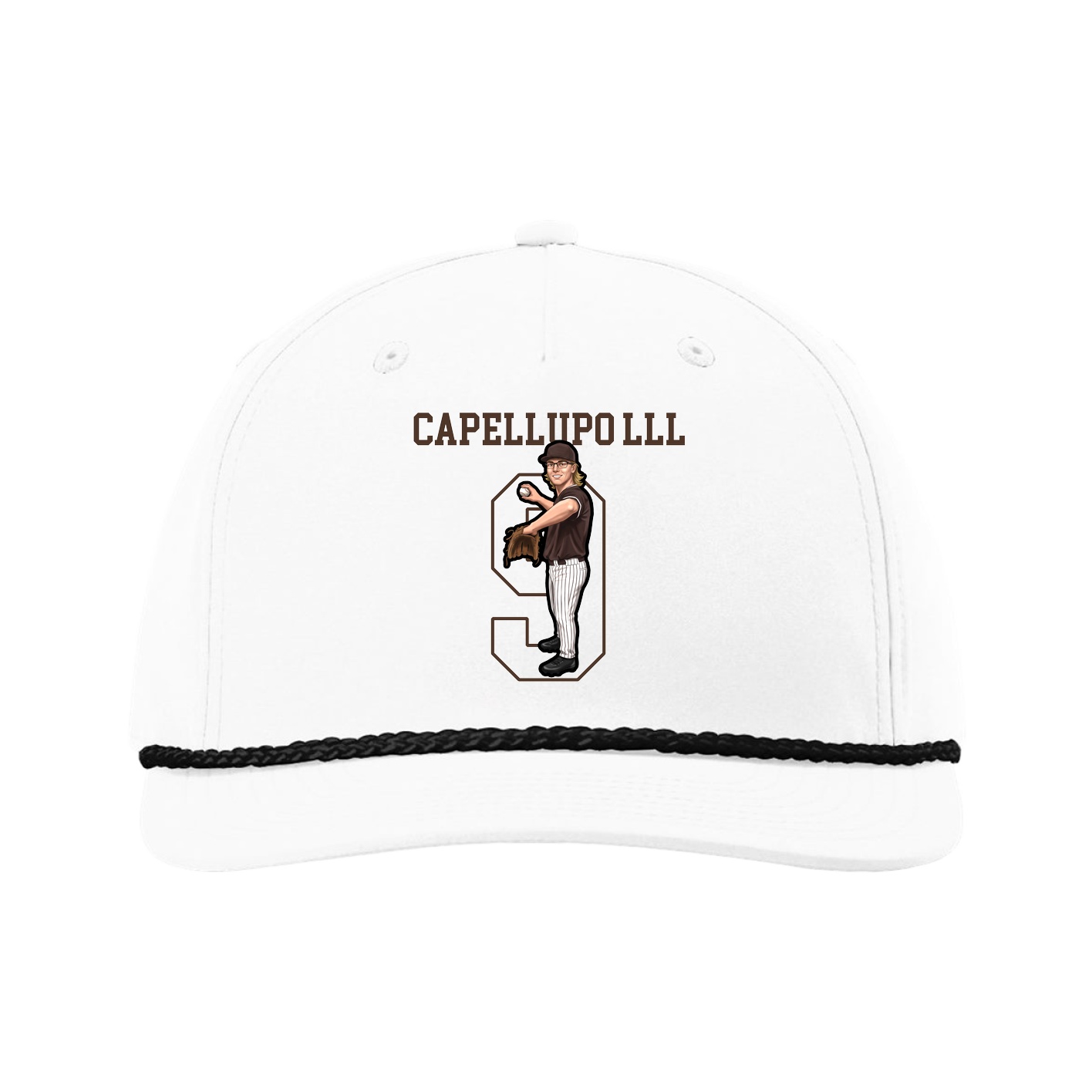 Five-Panel Classic Rope Cap — Shirsey in White