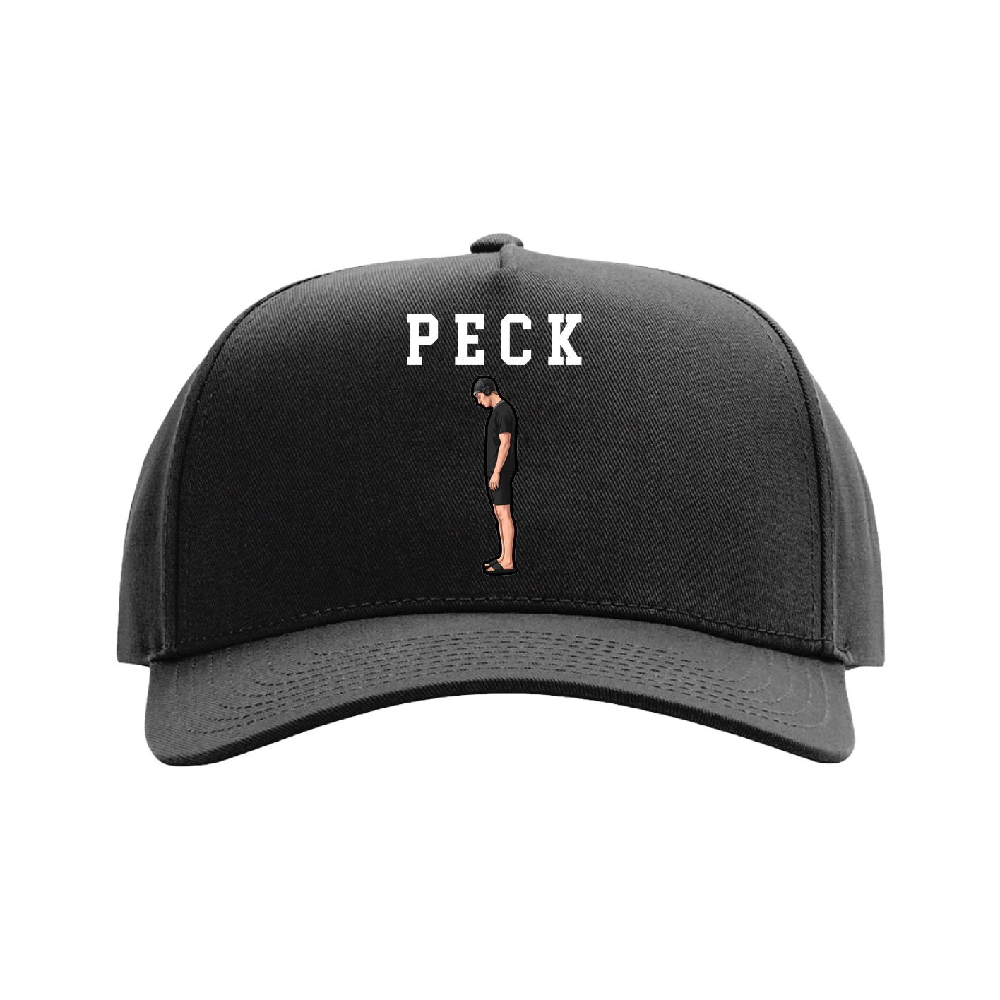 Full Fabric Five-Panel Champ Cap — Shirsey in Black