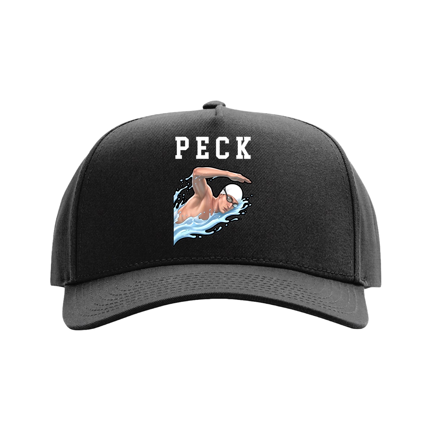 Full Fabric Five-Panel Champ Cap — Shirsey in Black
