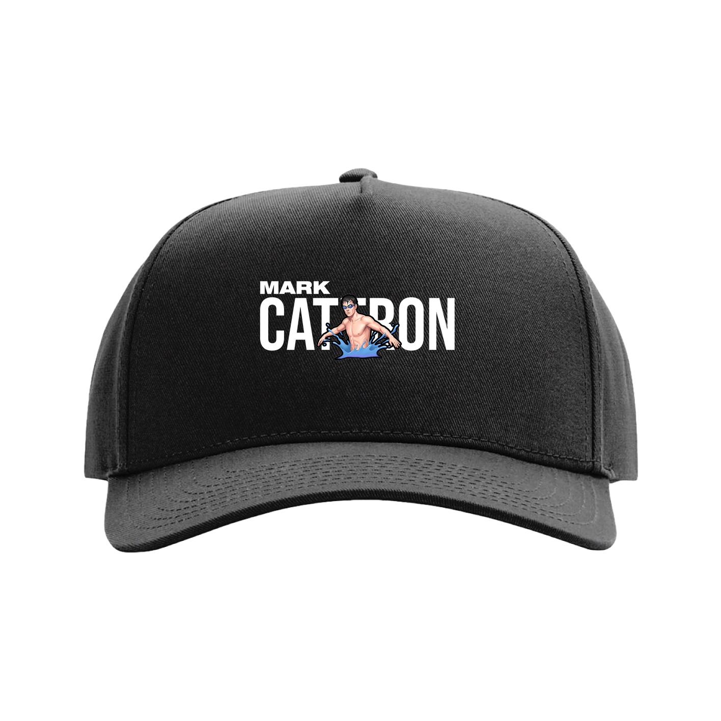 Full Fabric Five-Panel Champ Cap — Player Name in Black