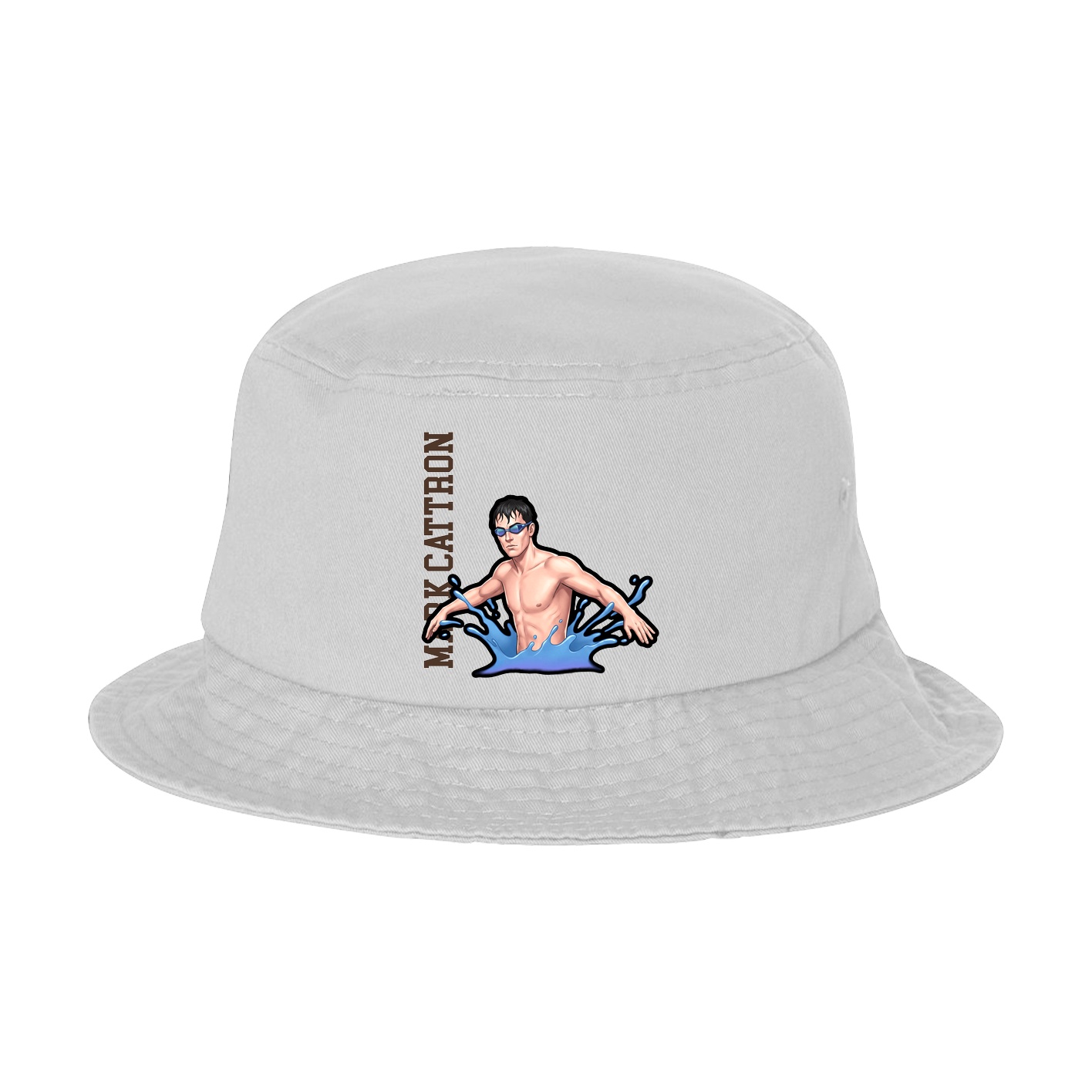 Bucket Cap — Name Vertical in White
