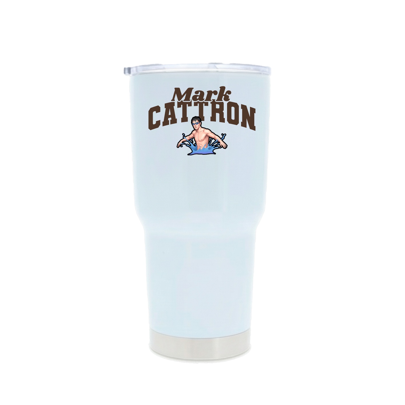 30oz Stainless Steel Tumbler — Signature Arch in White