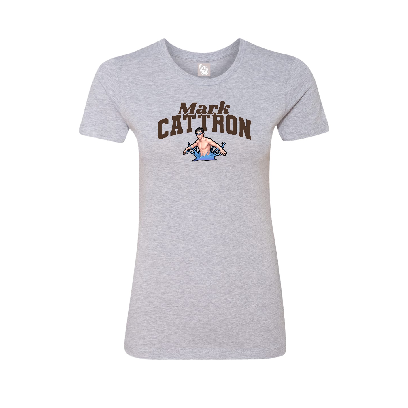 Fitted Women's Tee — Signature Arch in Grey
