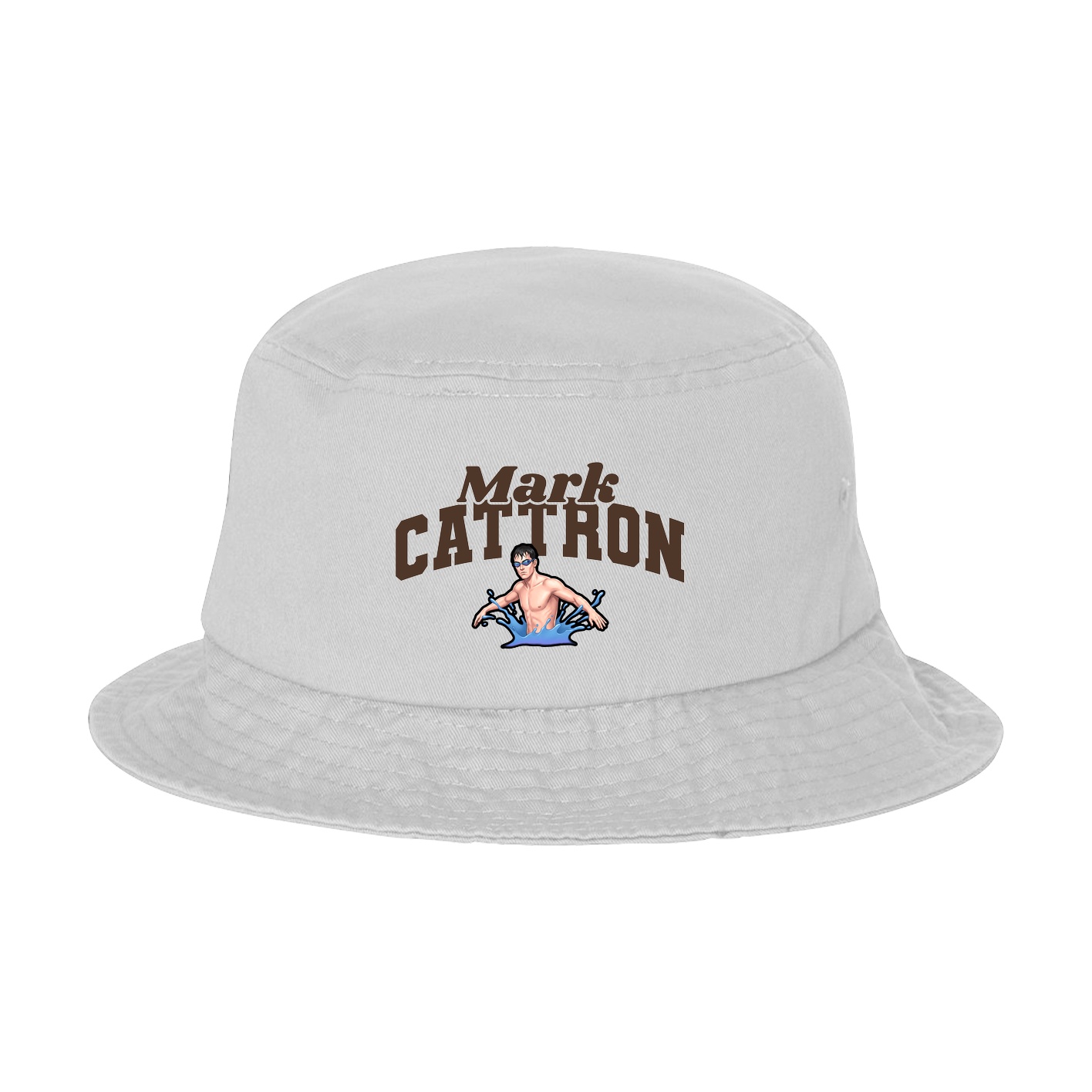 Bucket Cap — Signature Arch in White