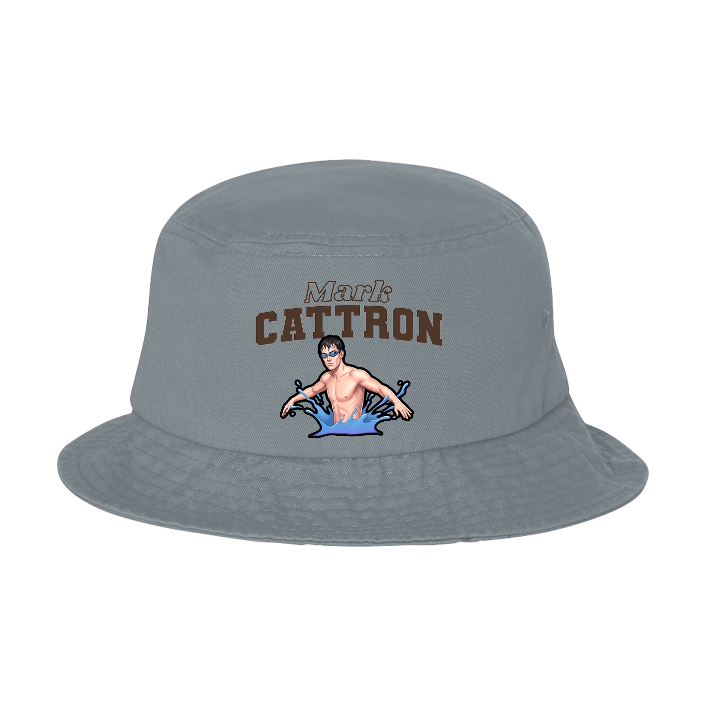 Bucket Cap — Name Arch in Grey