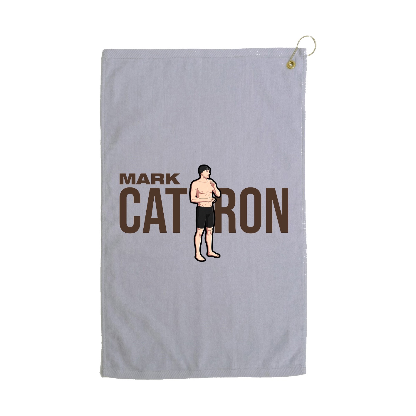 Golf Towel — Player Name in Grey