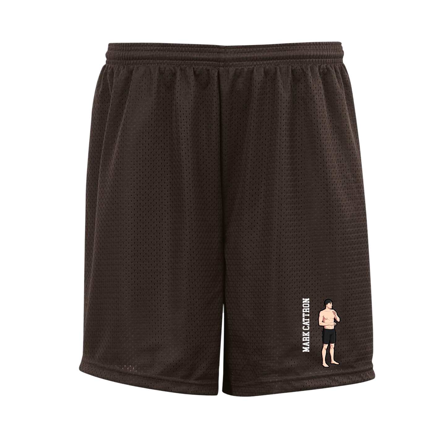 Shorts — Name Vertical in Brown