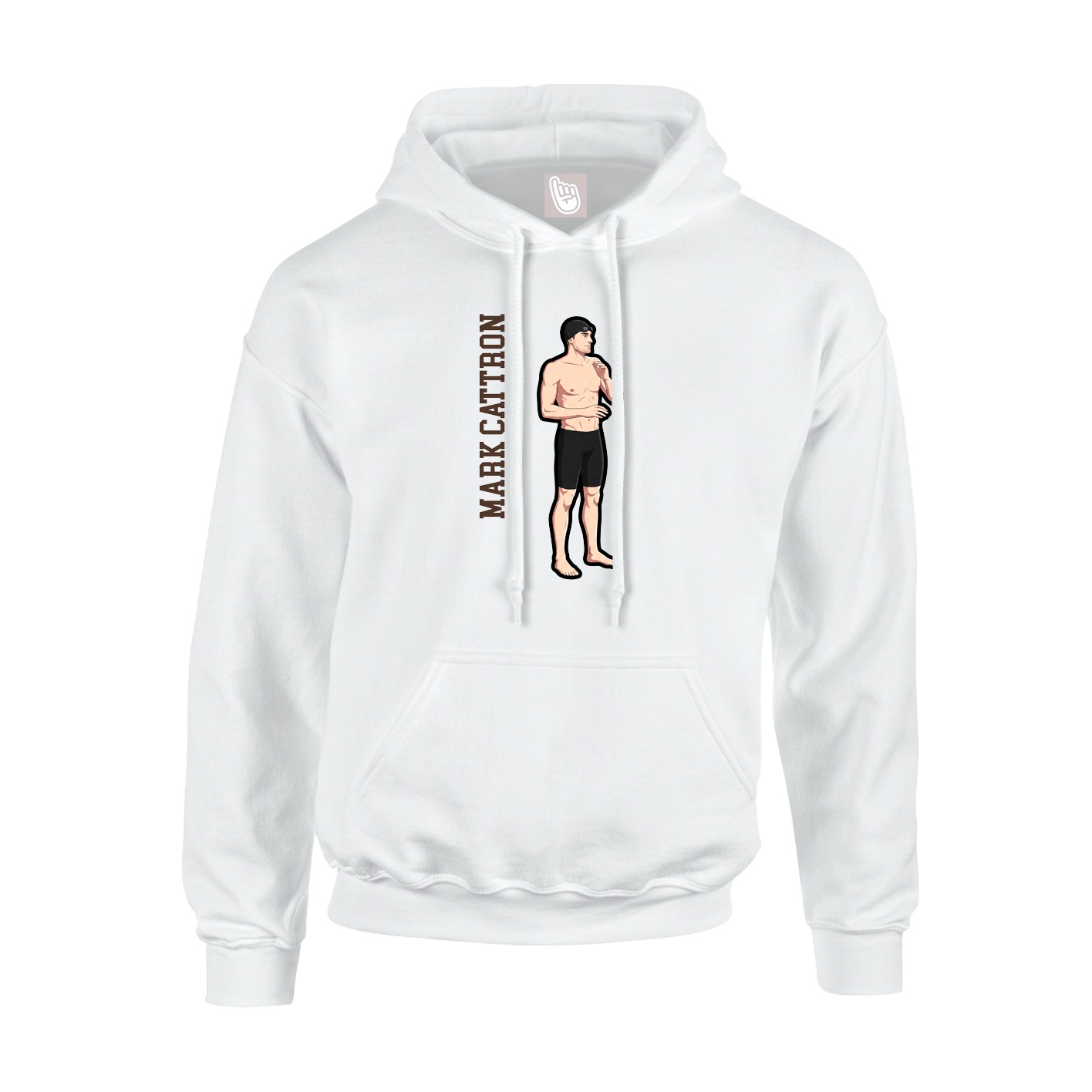 Youth Hoodie — Name Vertical in White