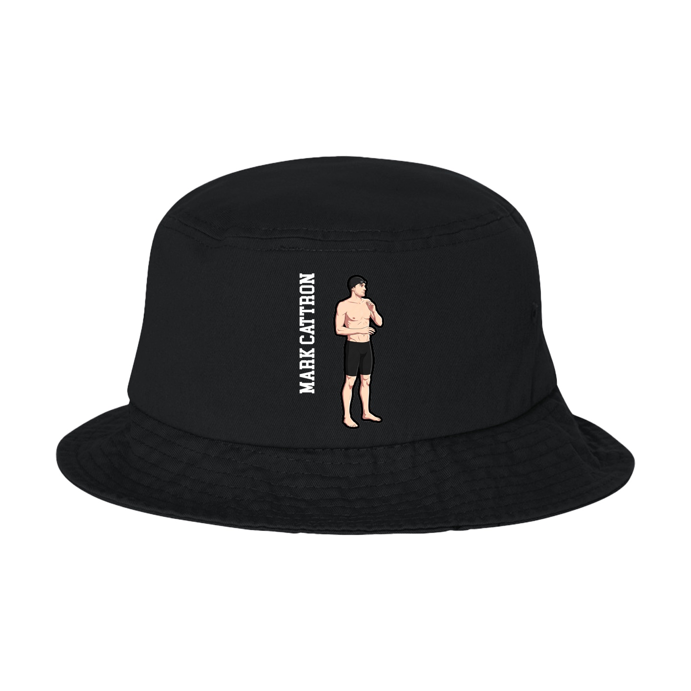 Bucket Cap — Name Vertical in Black