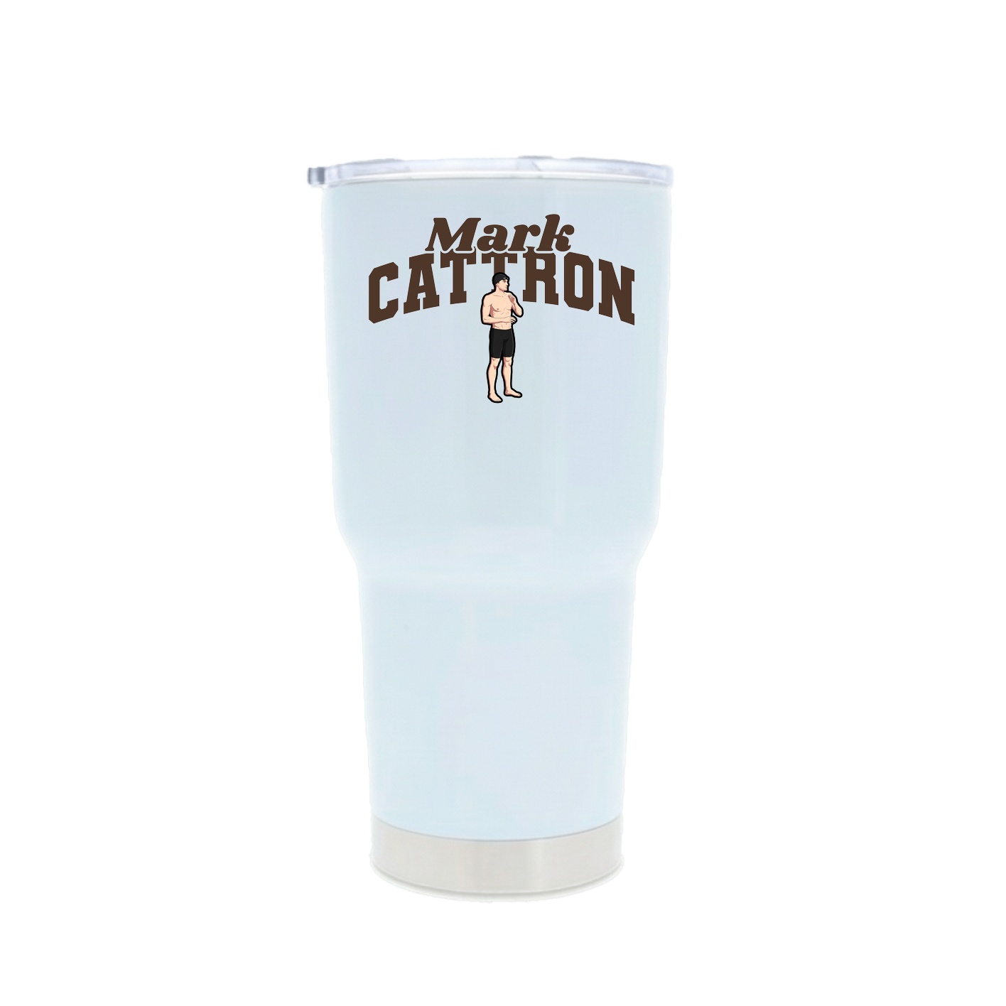 30oz Stainless Steel Tumbler — Signature Arch in White
