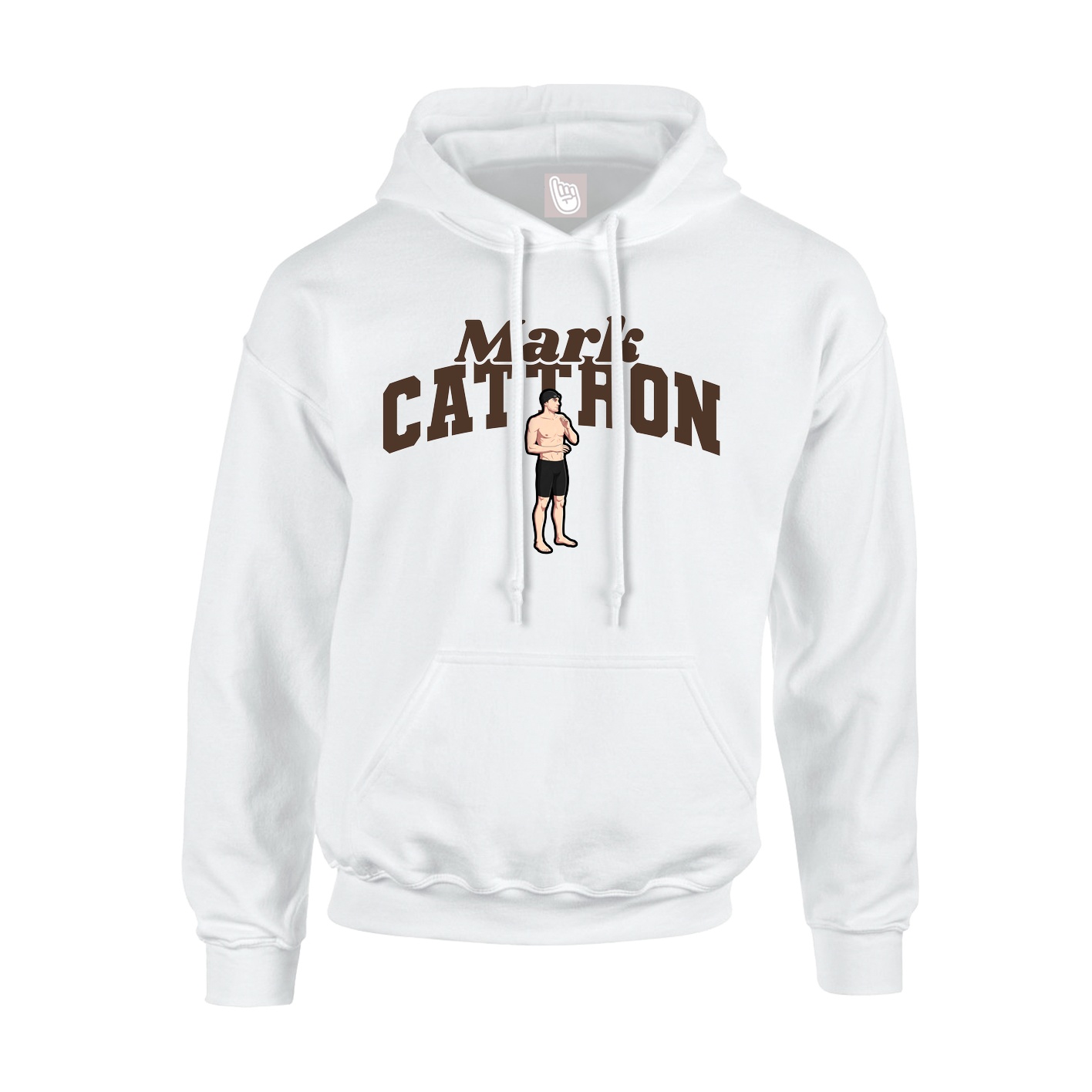 Youth Hoodie — Signature Arch in White
