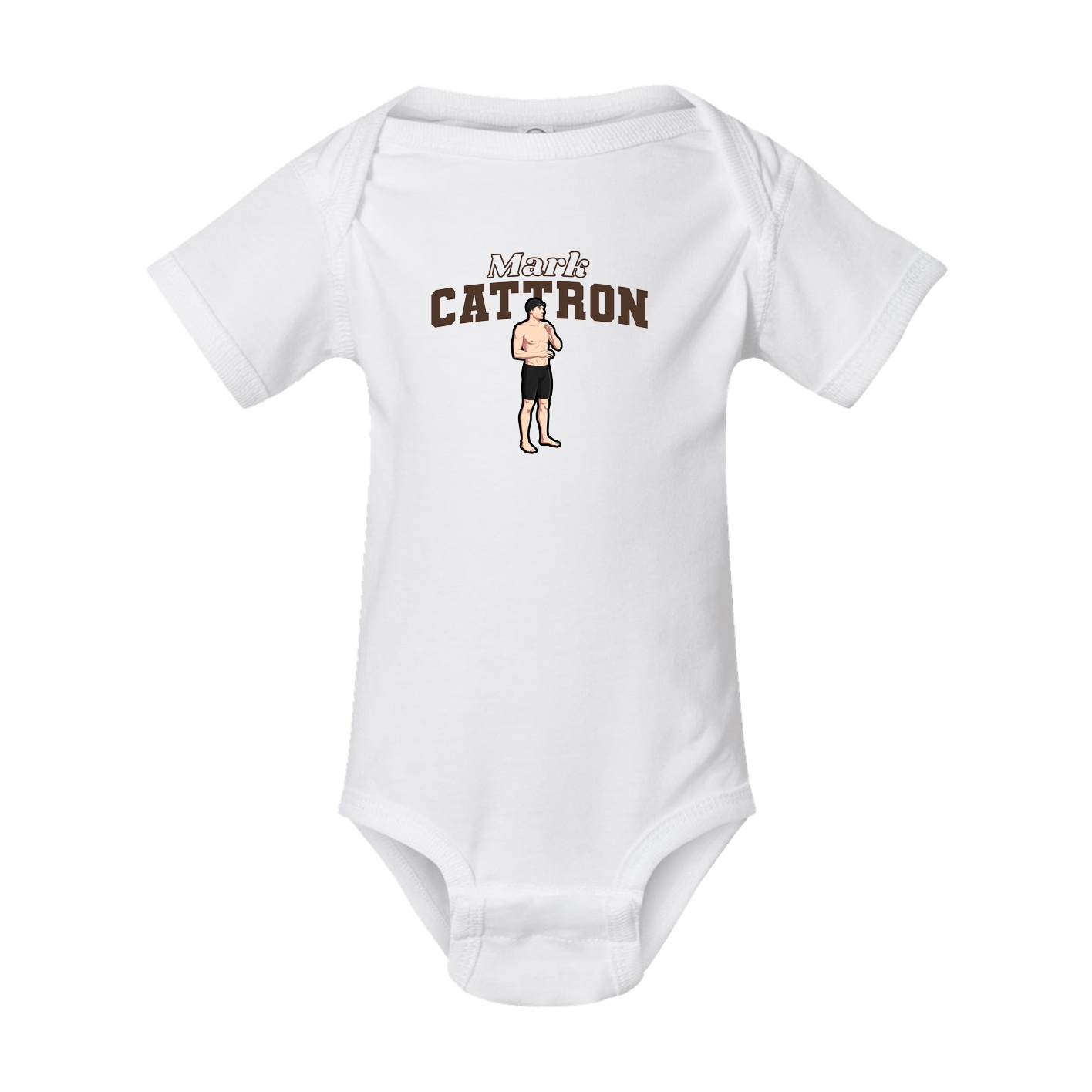 Baby Onesie — Name Arch in White