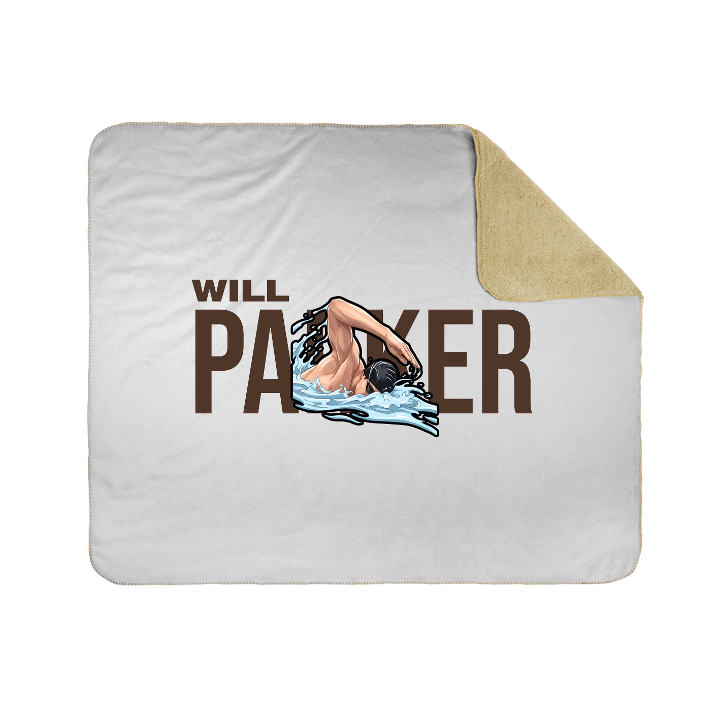 Throw Blanket — Player Name in White