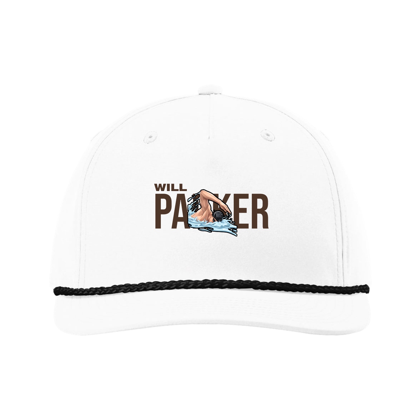 Five-Panel Classic Rope Cap — Player Name in White