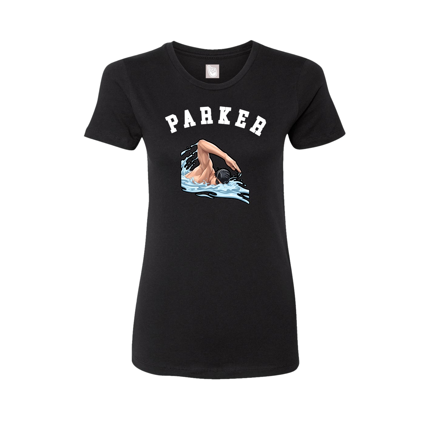 Fitted Women's Tee — Shirsey Arch in Black