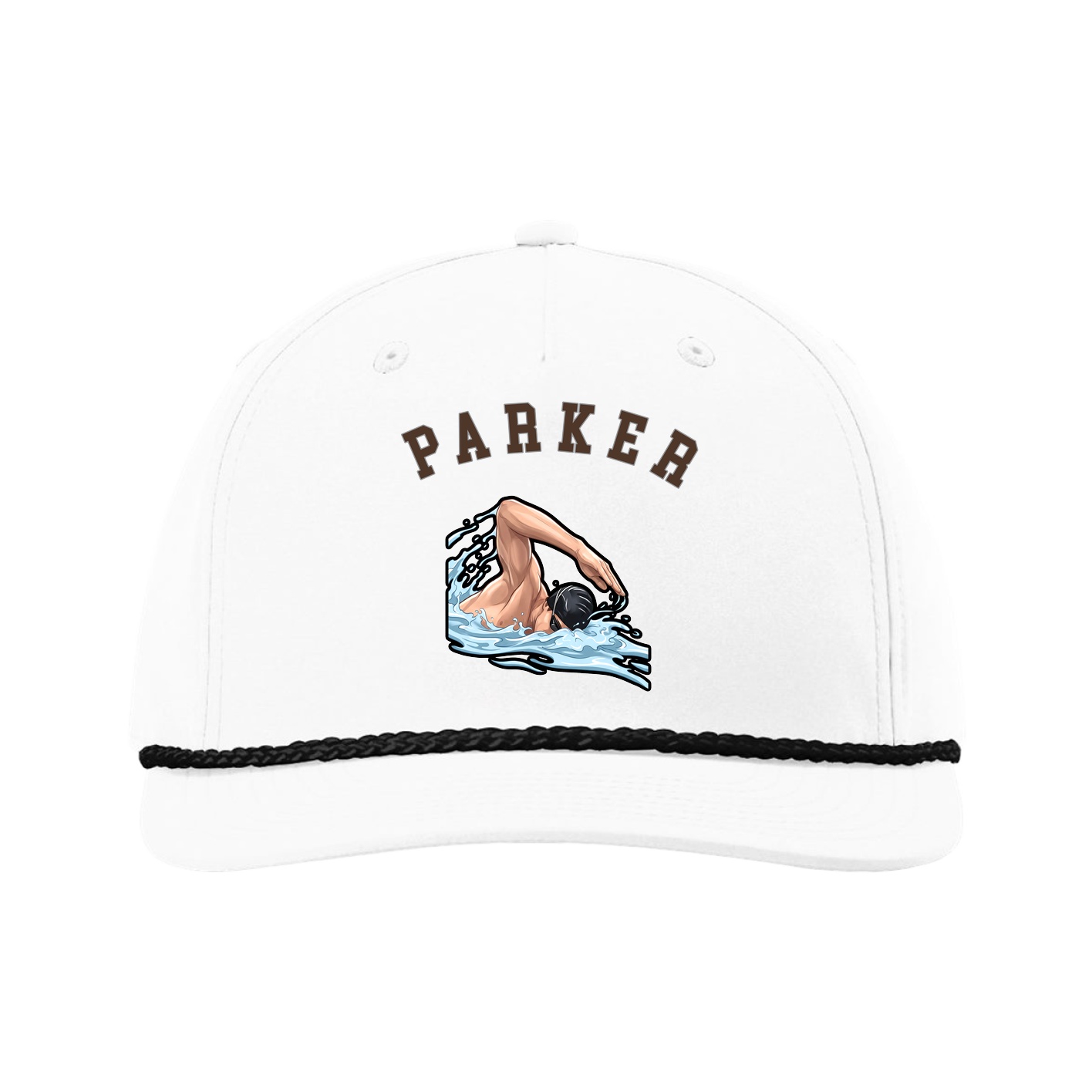 Five-Panel Classic Rope Cap — Shirsey Arch in White