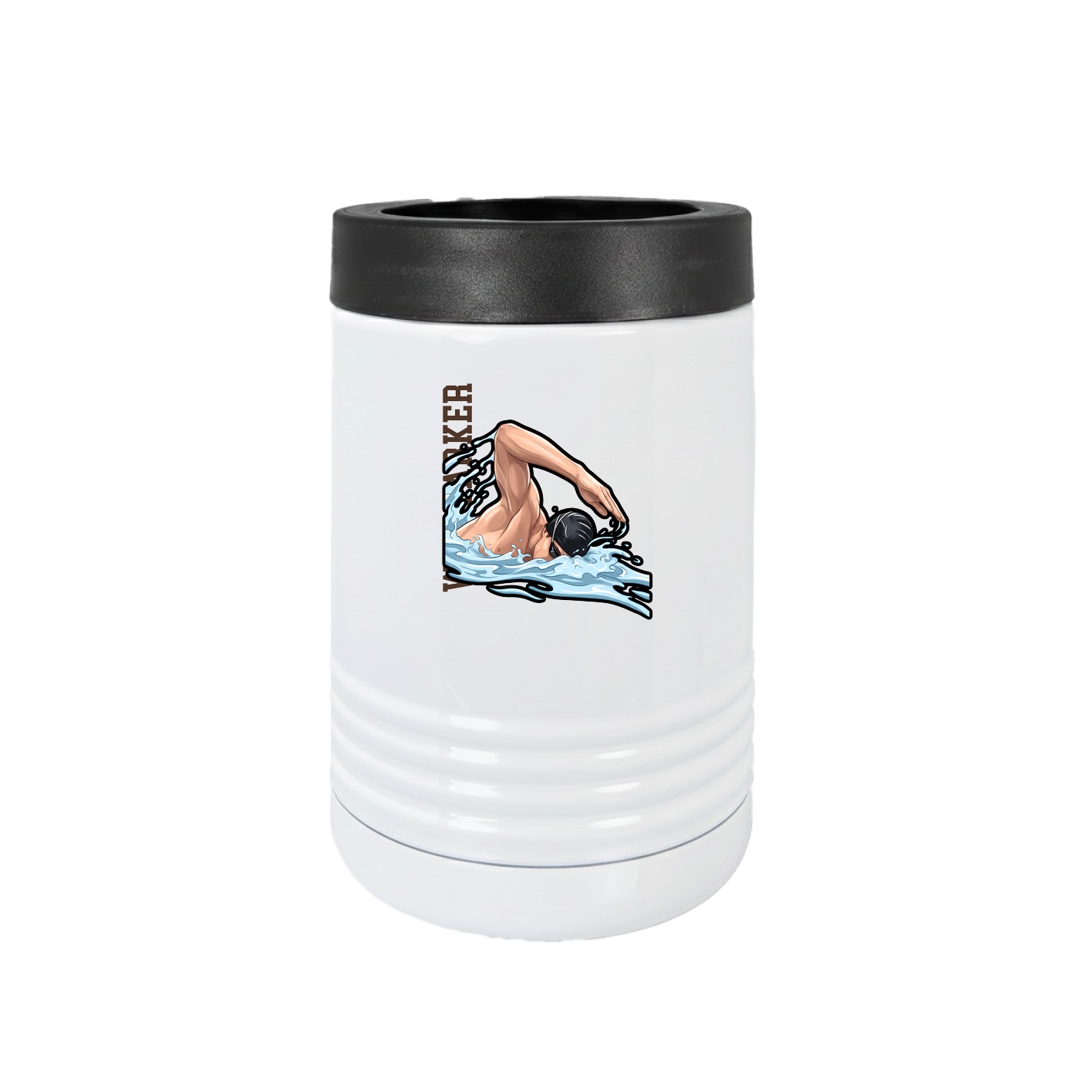 Beverage Holder — Name Vertical in White