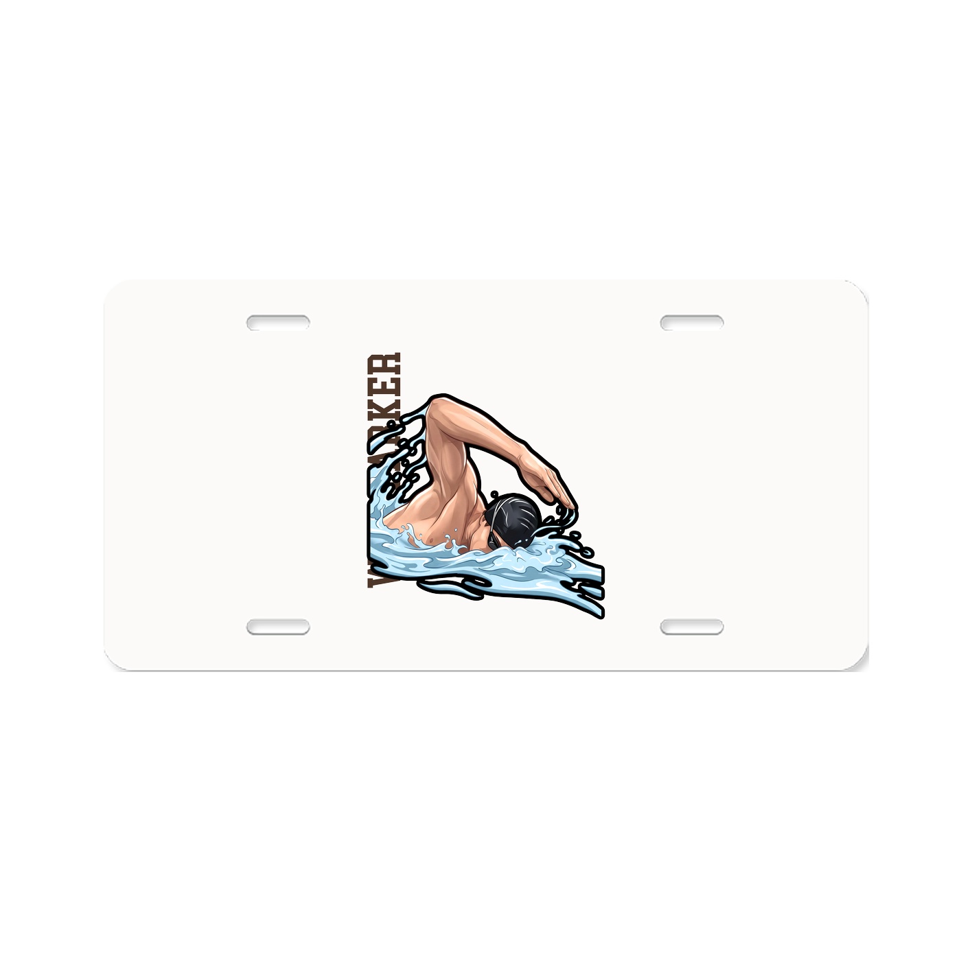 License Plate — Name Vertical in Classic