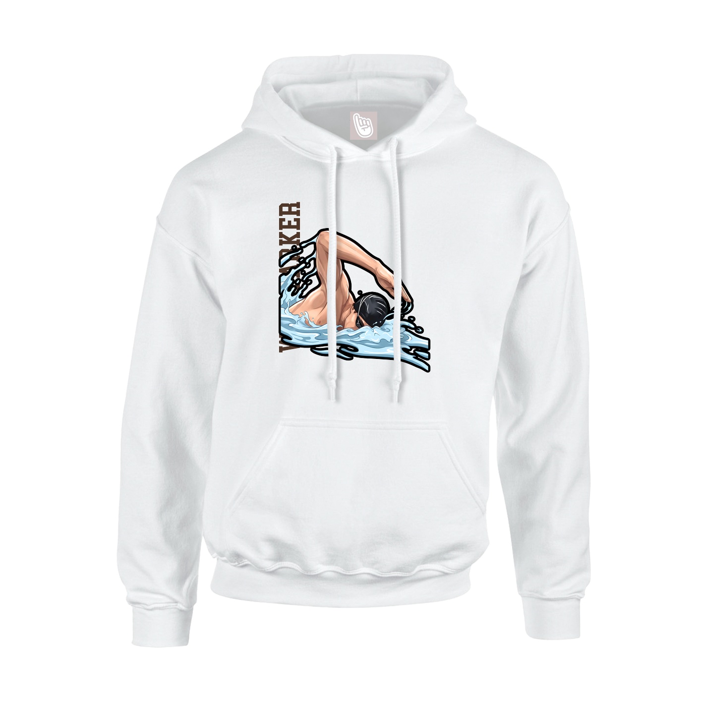 Youth Hoodie — Name Vertical in White